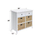 Flavius White Finish Console Cabinet FredCo