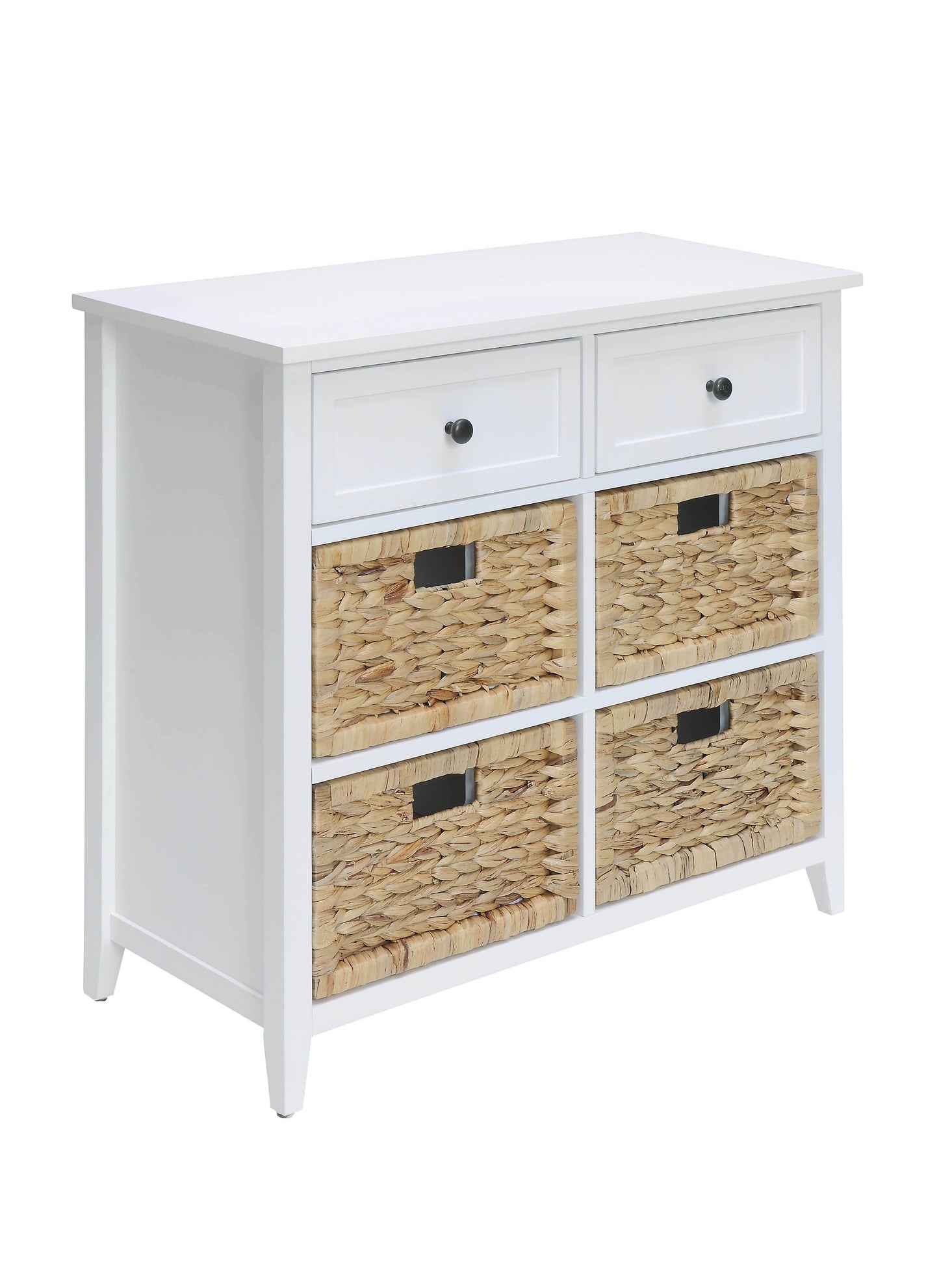 Flavius White Finish Console Cabinet FredCo