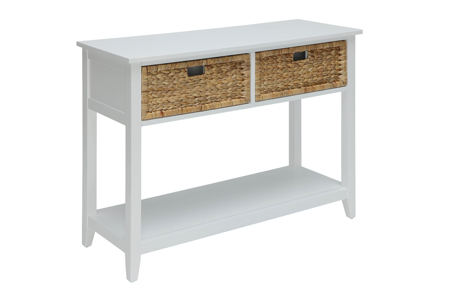 Flavius White Finish Console Table FredCo