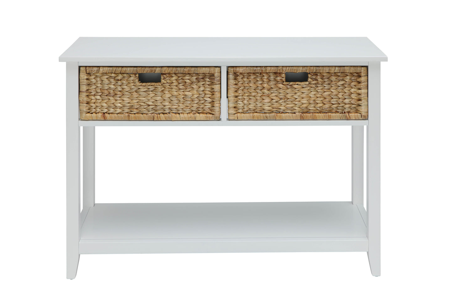 Flavius White Finish Console Table FredCo