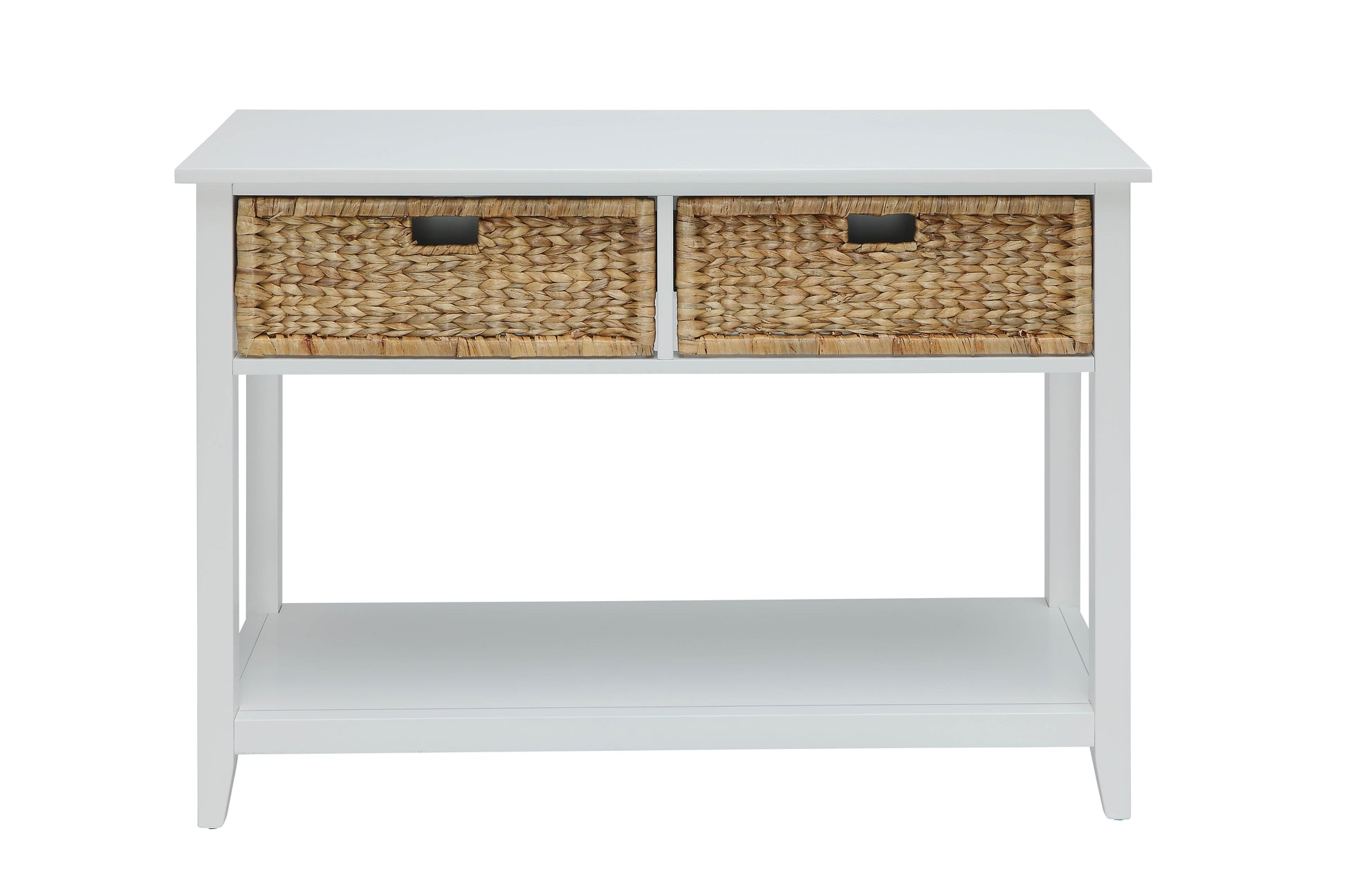 Flavius White Finish Console Table FredCo