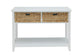 Flavius White Finish Console Table FredCo
