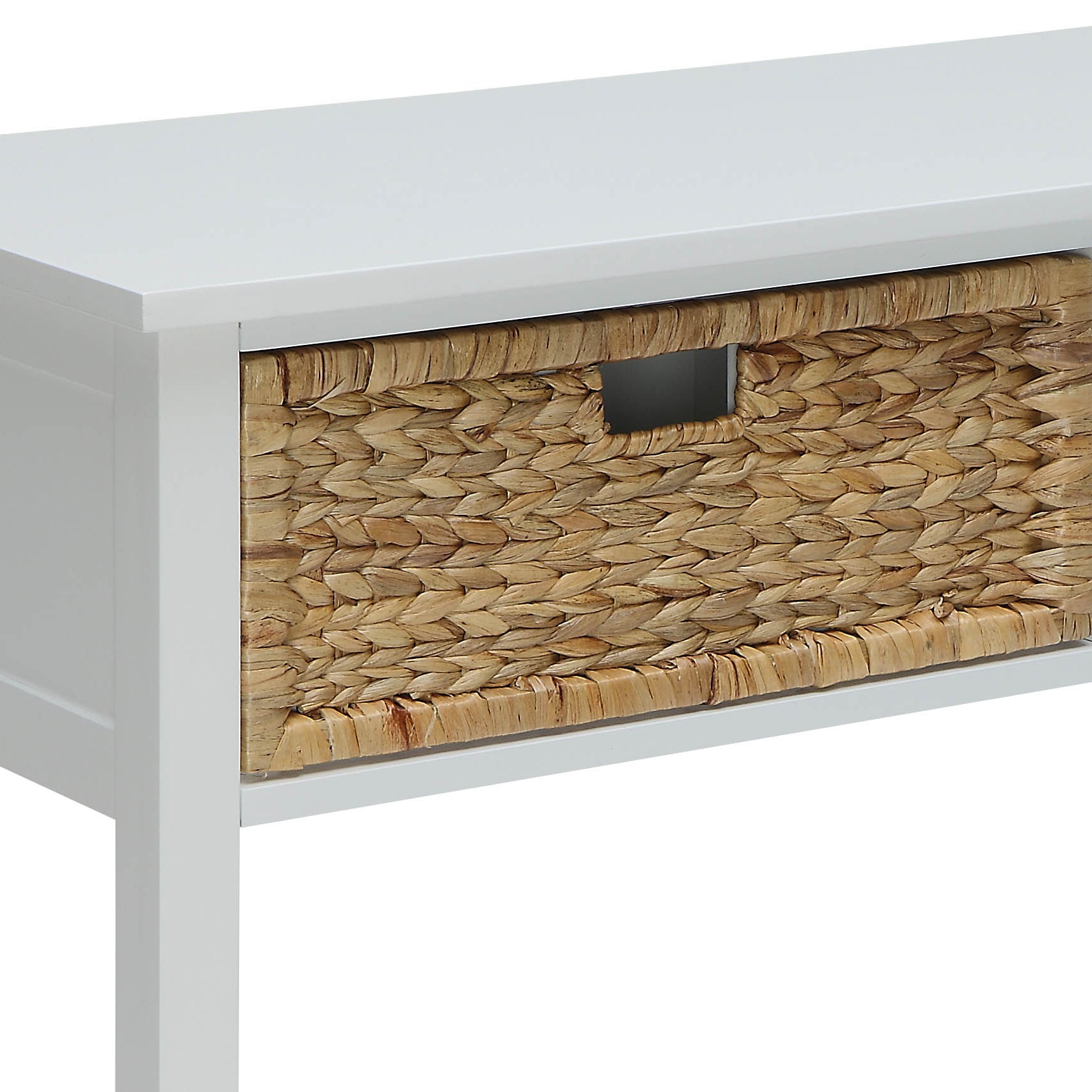 Flavius White Finish Console Table FredCo