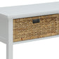 Flavius White Finish Console Table FredCo