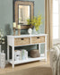 Flavius White Finish Console Table FredCo