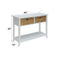 Flavius White Finish Console Table FredCo