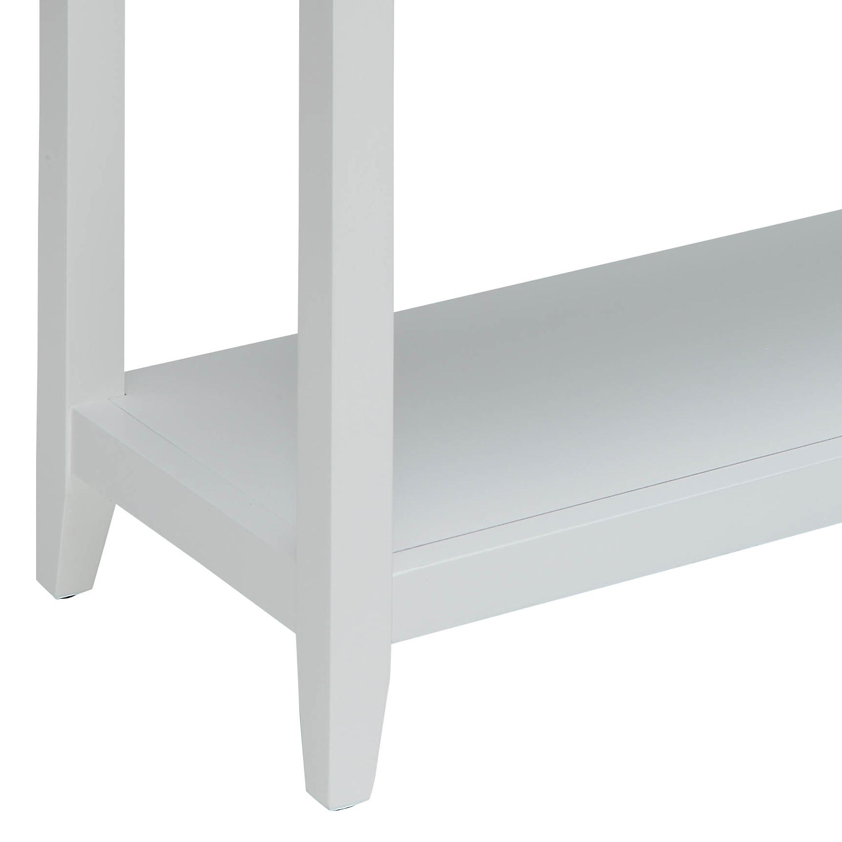 Flavius White Finish Console Table FredCo