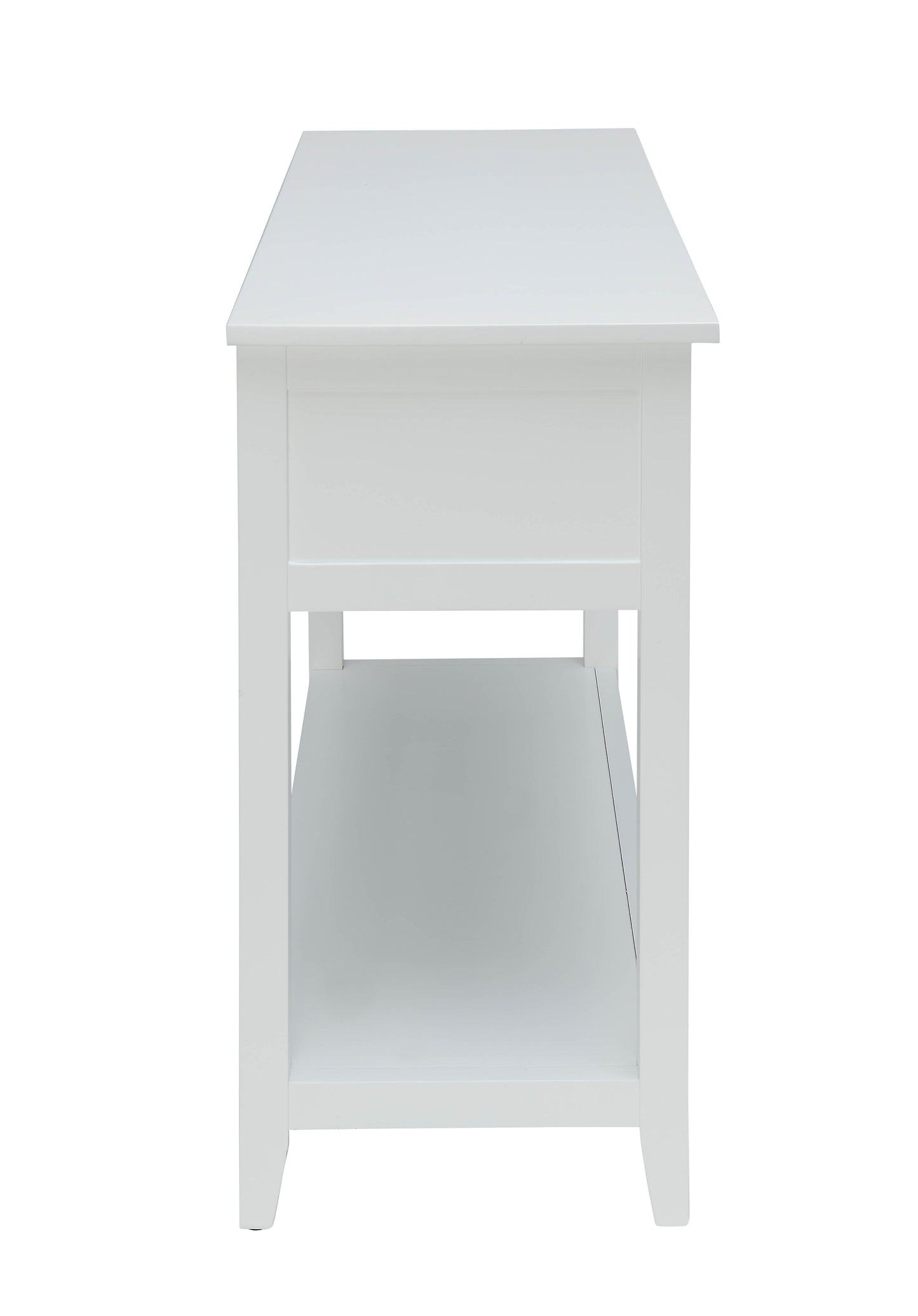 Flavius White Finish Console Table FredCo