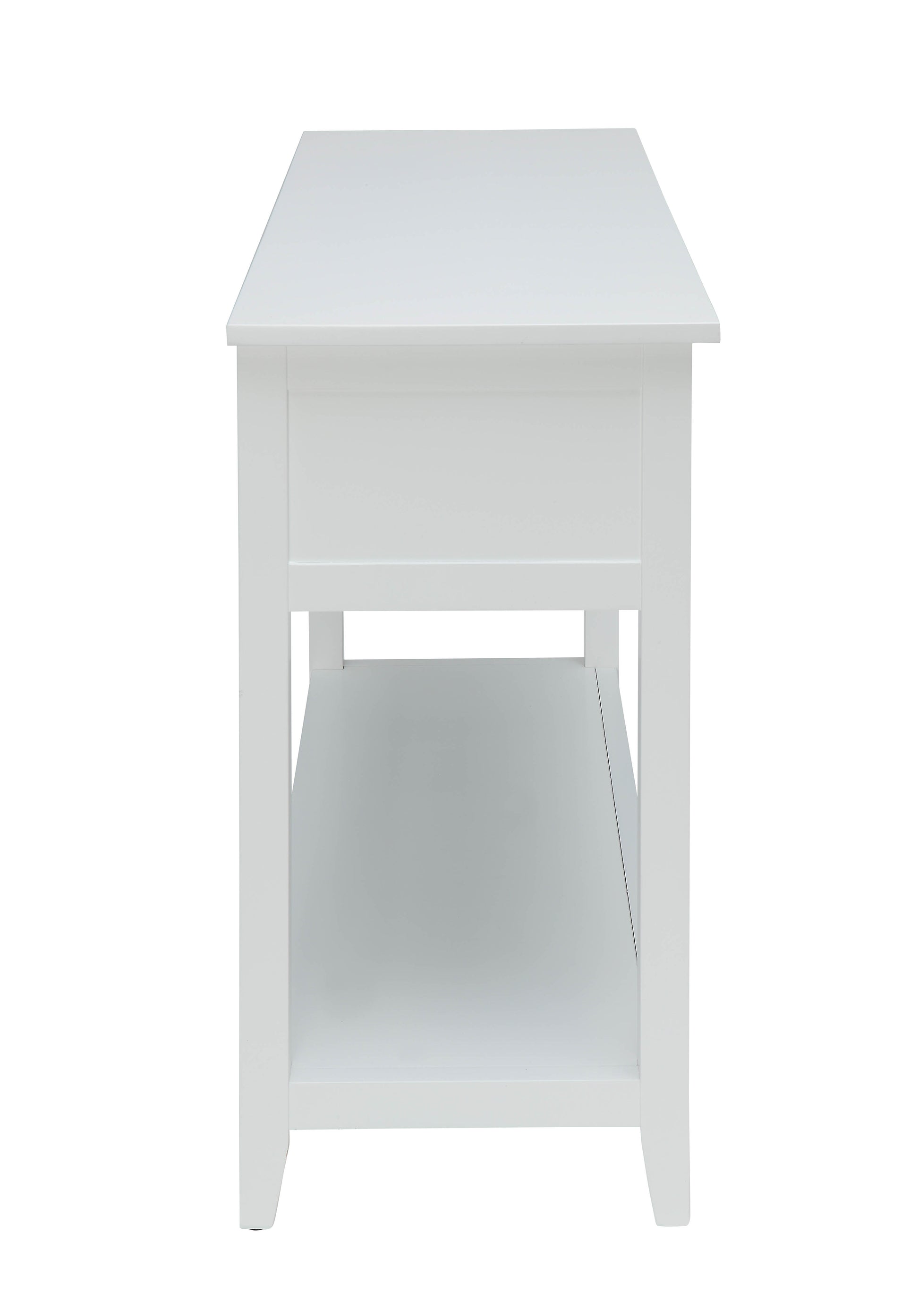 Flavius White Finish Console Table FredCo