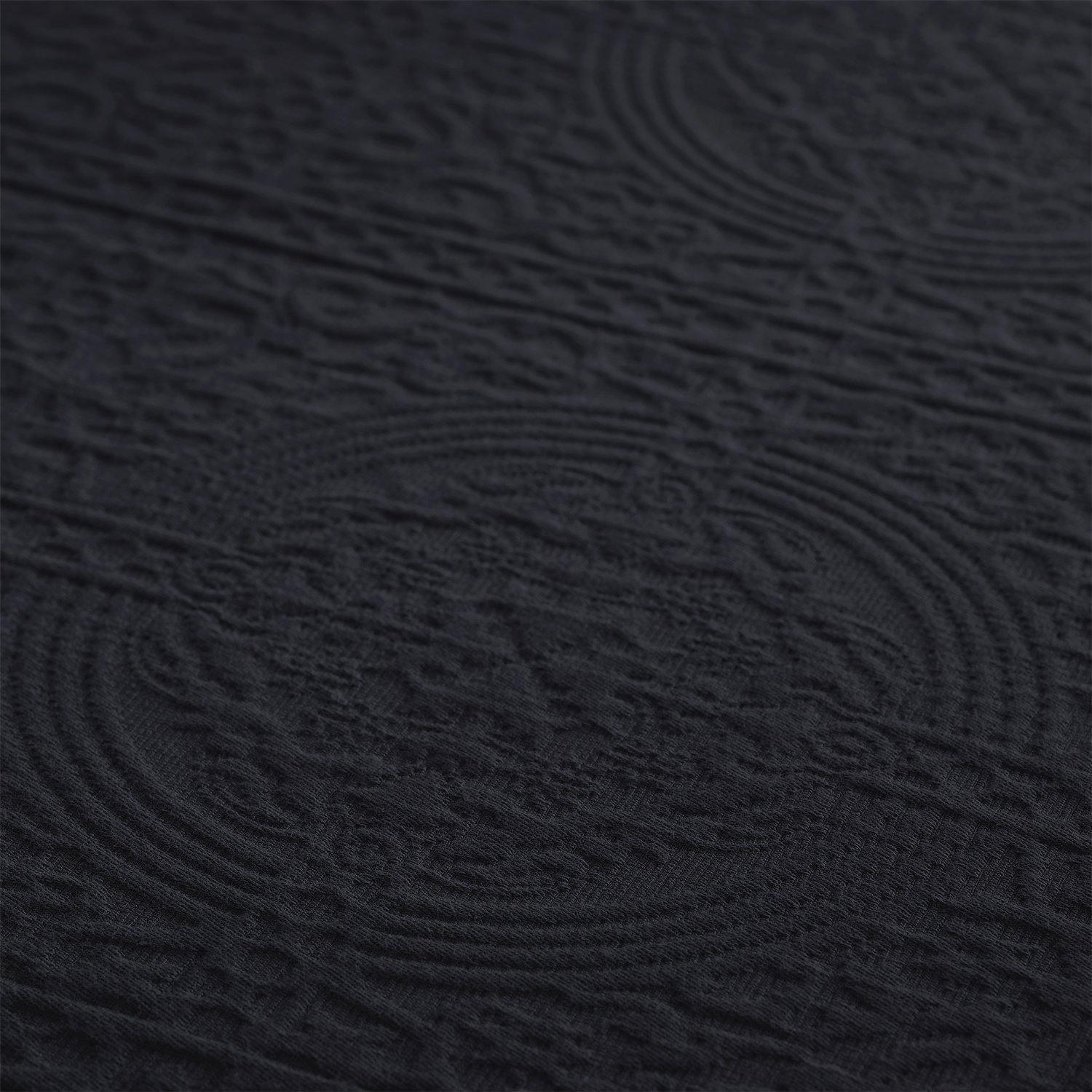 Fleur De Lis 100% Cotton Jacquard Matelassé Bedspread Set FredCo