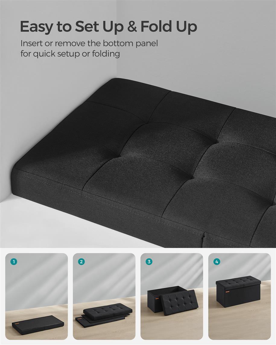 Flipping Lid Storage Ottoman FredCo