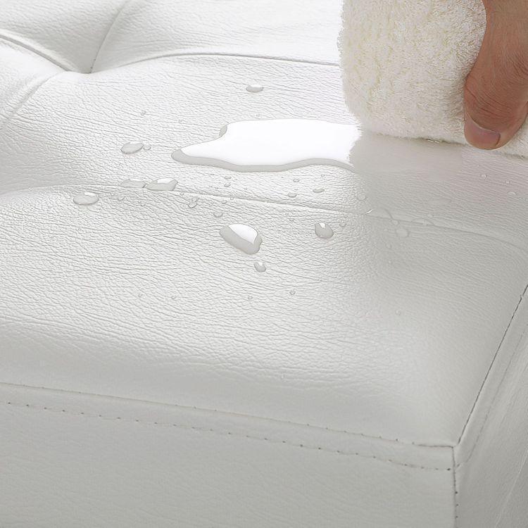 Flipping Lid Storage Ottoman White 43” FredCo