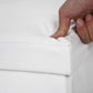 Flipping Lid Storage Ottoman White 43” FredCo