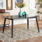 Flora Mid-Century Modern Black Finished Wood Dining Table FredCo