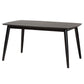 Flora Mid-Century Modern Black Finished Wood Dining Table FredCo