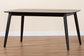Flora Mid-Century Modern Black Finished Wood Dining Table FredCo