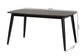 Flora Mid-Century Modern Black Finished Wood Dining Table FredCo