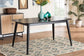 Flora Mid-Century Modern Black Finished Wood Dining Table FredCo