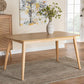 Flora Mid-Century Modern Natural Oak Finished Wood Dining Table FredCo