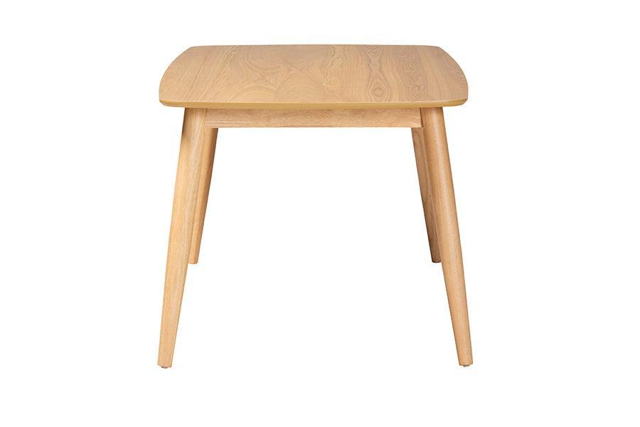 Flora Mid-Century Modern Natural Oak Finished Wood Dining Table FredCo