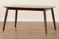 Flora Mid-Century Modern Walnut Brown Finished Wood Dining Table FredCo