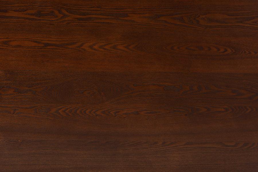 Flora Mid-Century Modern Walnut Brown Finished Wood Dining Table FredCo