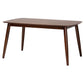 Flora Mid-Century Modern Walnut Brown Finished Wood Dining Table FredCo