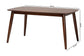 Flora Mid-Century Modern Walnut Brown Finished Wood Dining Table FredCo