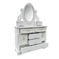 Flora White Finish Jewelry Mirrior FredCo
