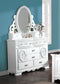 Flora White Finish Jewelry Mirrior FredCo