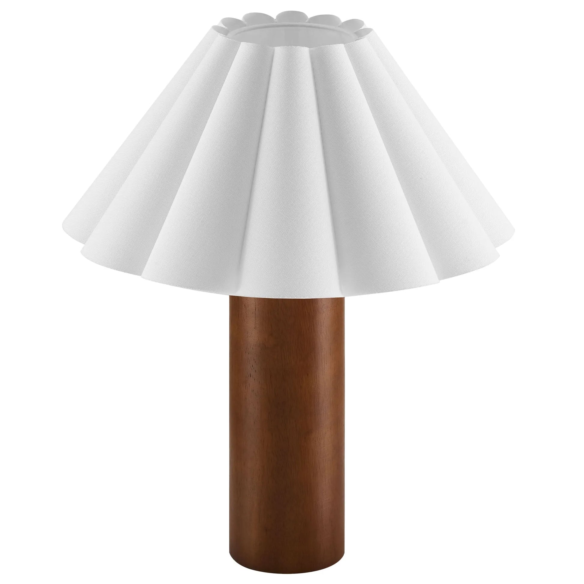 Flora Wood Table Lamp With Pleated Petal Shade by Modway EEI-7214 FredCo