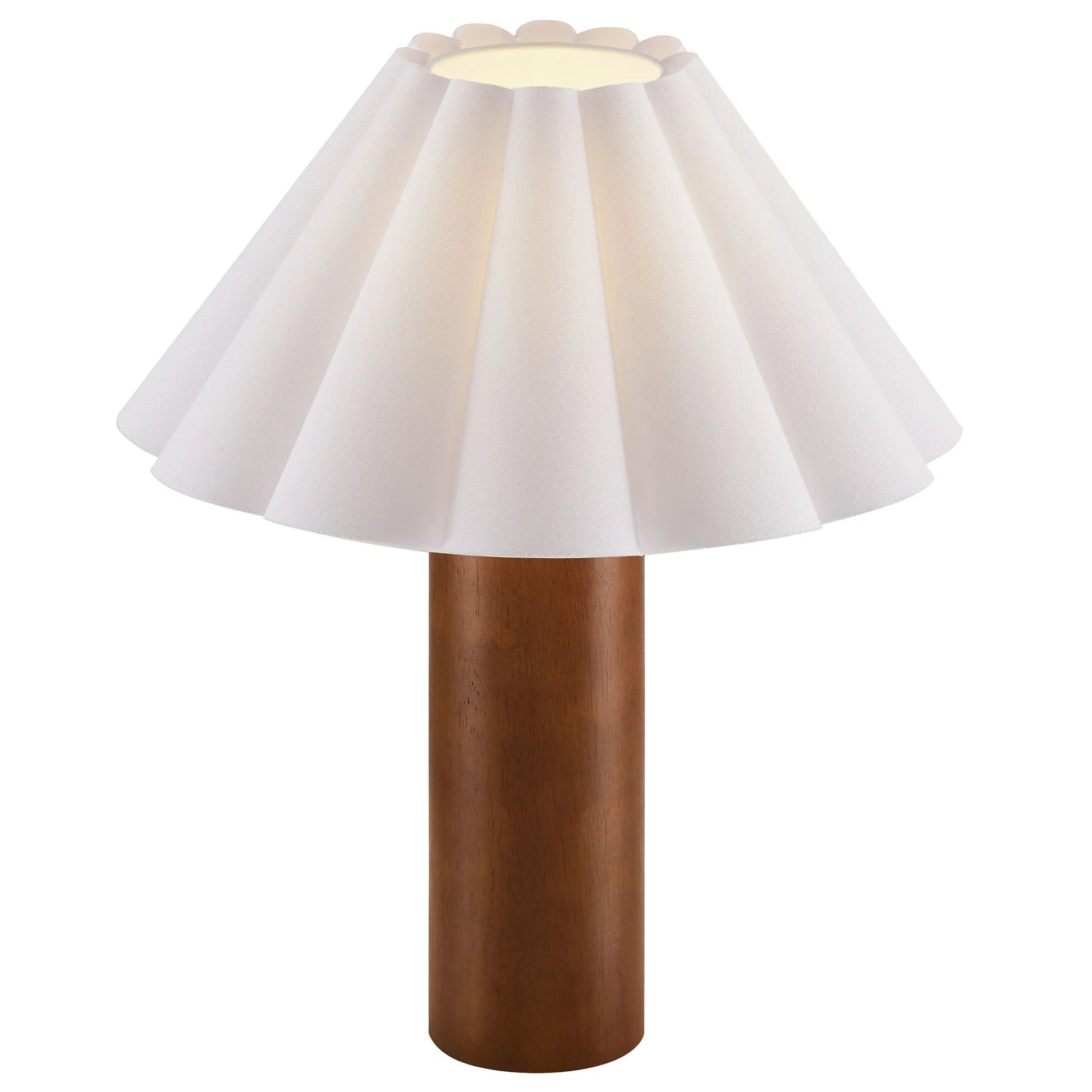 Flora Wood Table Lamp With Pleated Petal Shade by Modway EEI-7214 FredCo