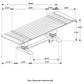 Florence Double 42" Pedestal Dining Table Rustic Smoke Coaster FredCo