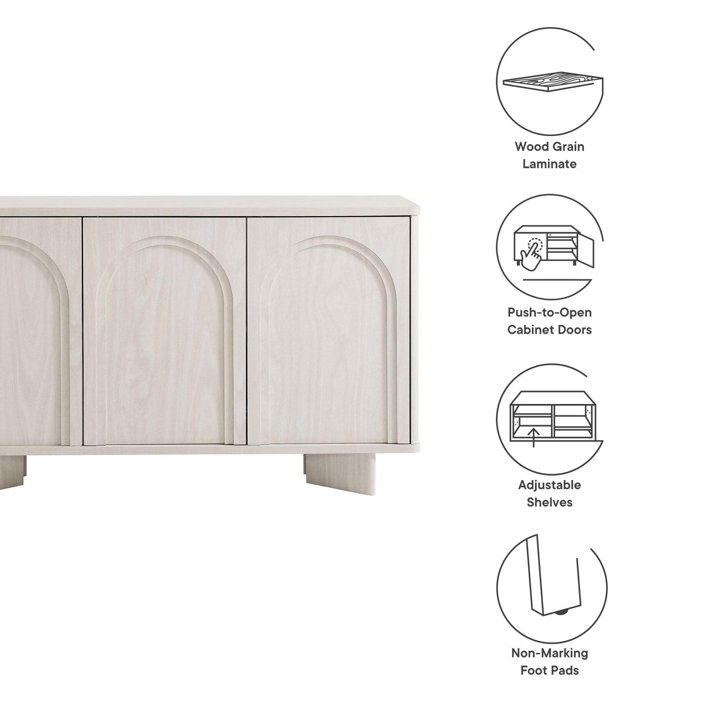 Flux Arched 3-Door Sideboard by Modway FredCo