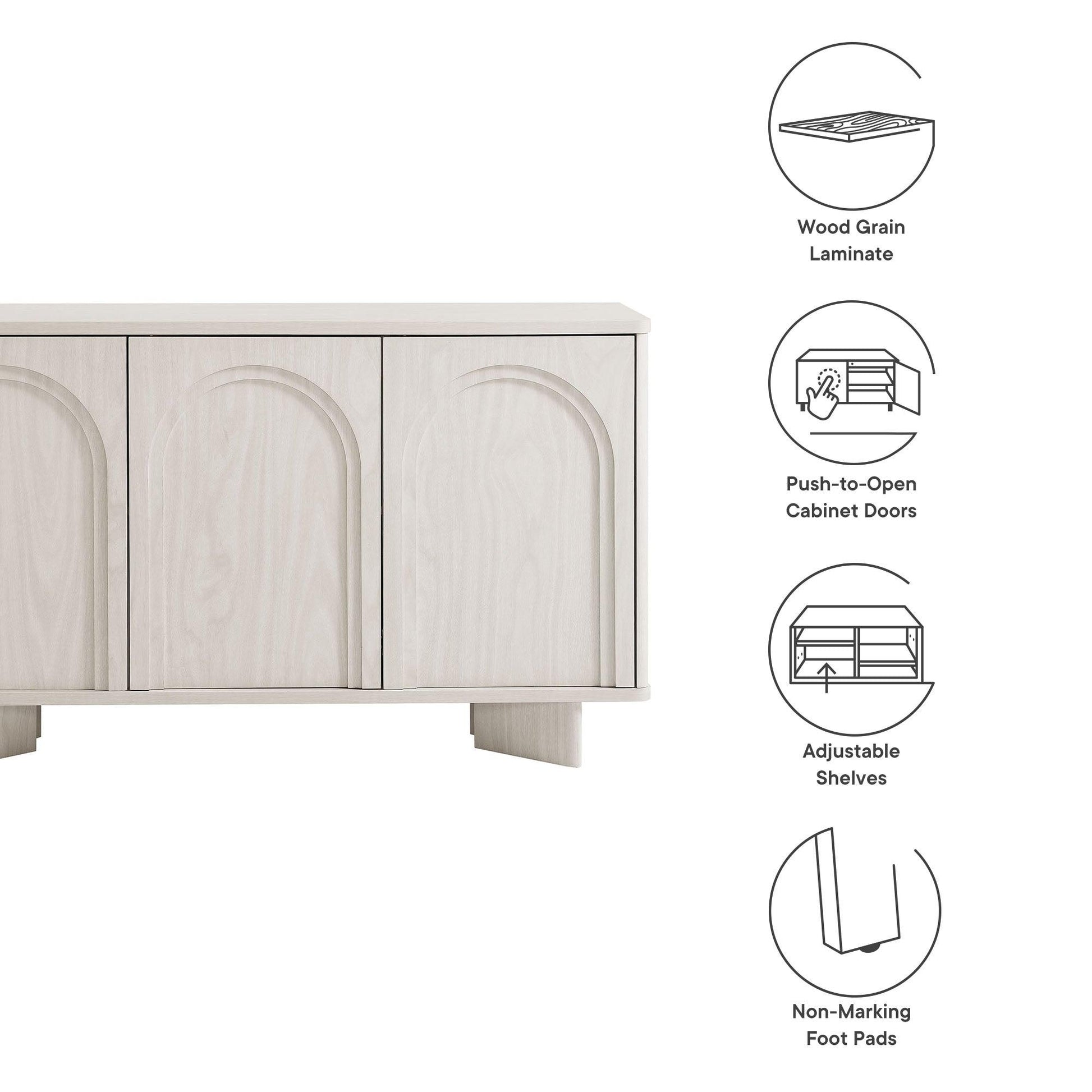 Flux Arched 3-Door Sideboard by Modway FredCo