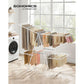 Foldable 2-Level Laundry Drying Rack White and Gray FredCo