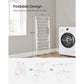 Foldable 2-Level Laundry Drying Rack White and Pink FredCo