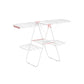 Foldable 2-Level Laundry Drying Rack White and Pink FredCo