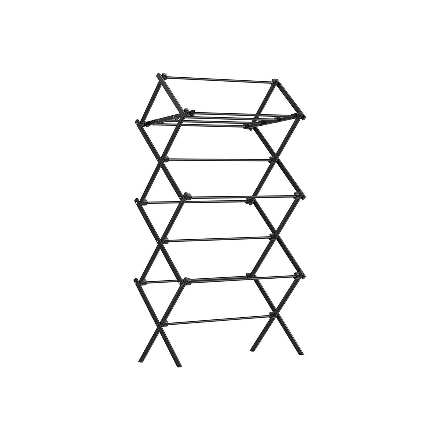 Foldable Clothes Drying Rack Black FredCo