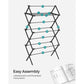 Foldable Clothes Drying Rack Black FredCo