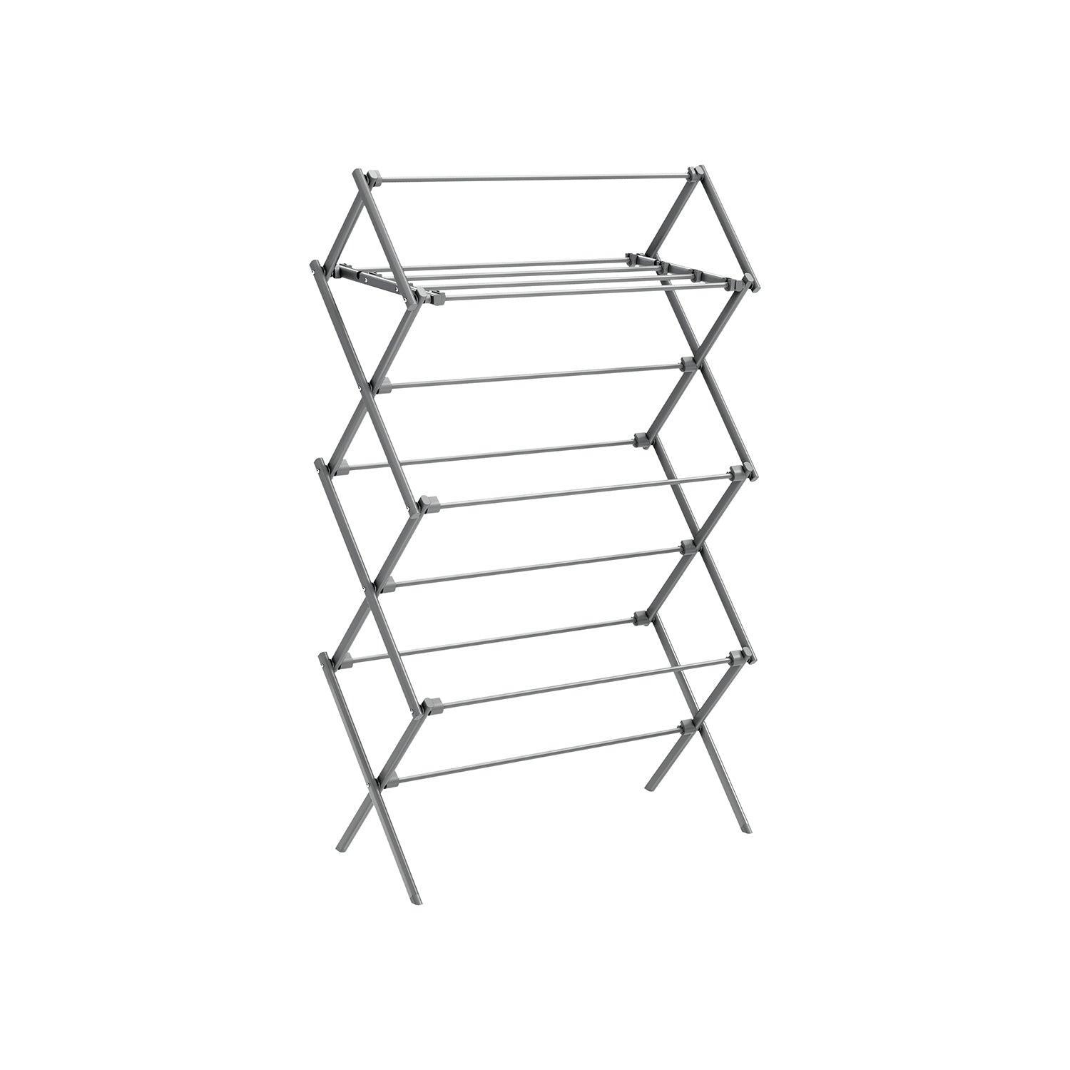 Foldable Clothes Drying Rack Gray FredCo