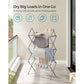Foldable Clothes Drying Rack Gray FredCo