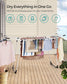 Foldable Clothes Drying Rack White FredCo