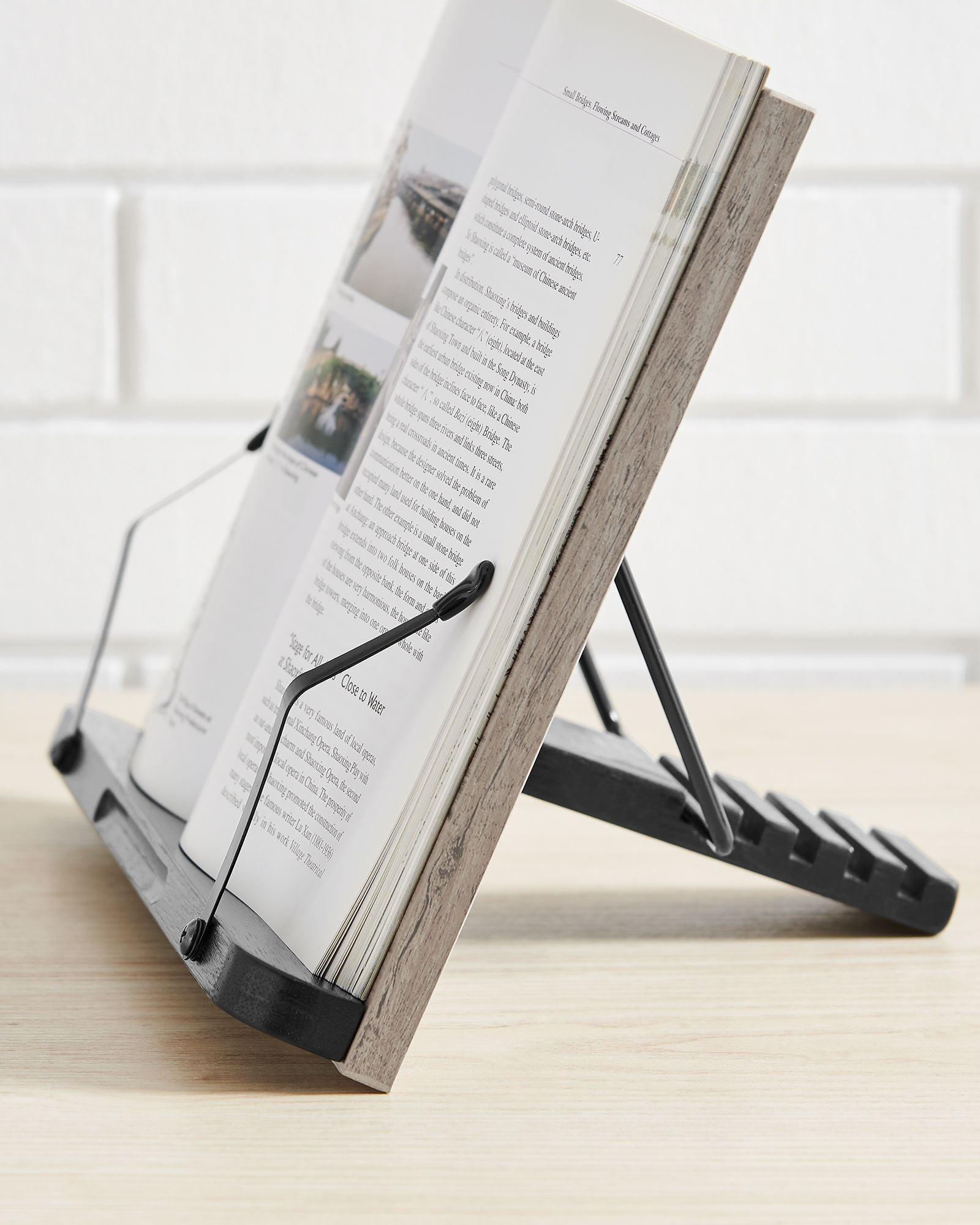 Foldable Cookbook Stand with Clips FredCo