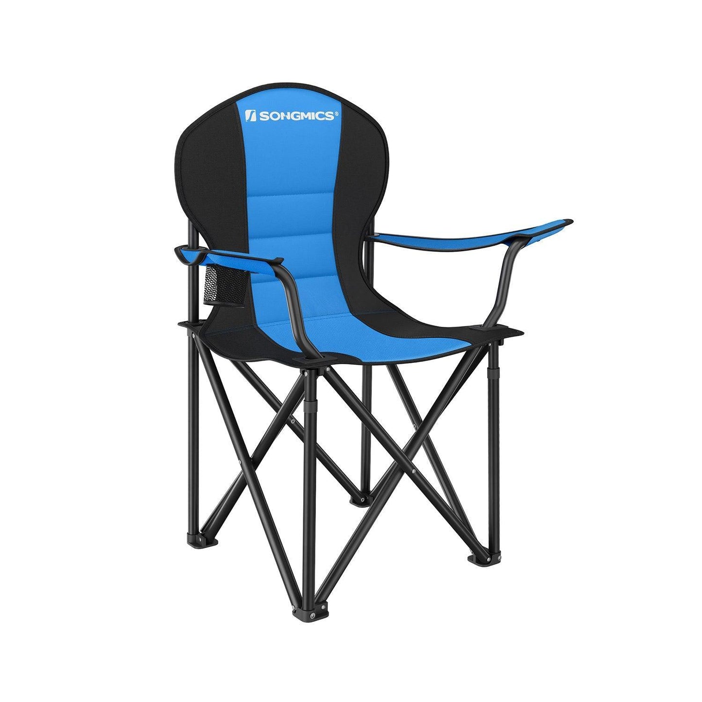 Folding Camping Chair Max. Capacity 551 lb Blue and Black FredCo
