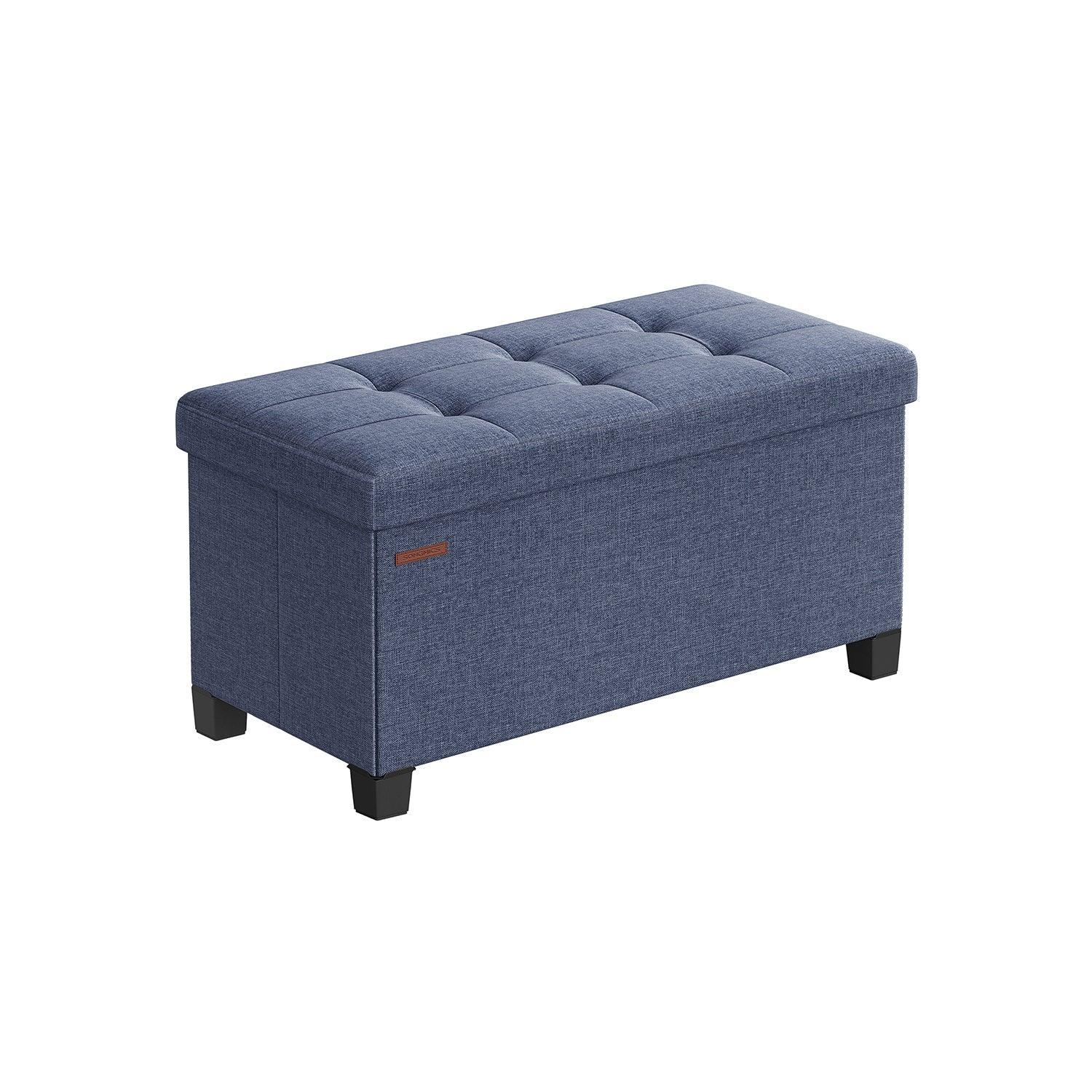 Folding Storage Ottoman 15 x 30 x 15.7 Inches FredCo