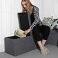Folding Storage Ottoman Bench FredCo