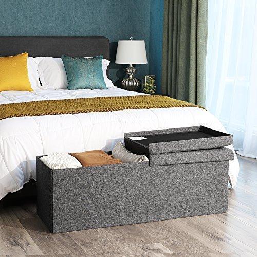 Folding Storage Ottoman Bench FredCo
