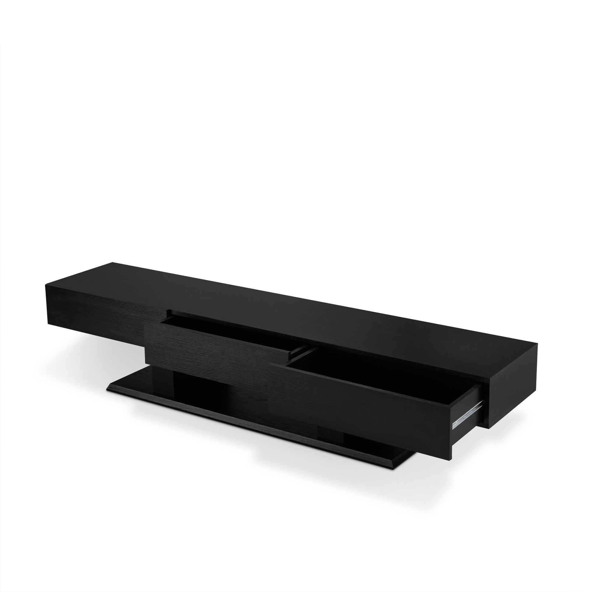 Follian Black Finish TV Stand FredCo