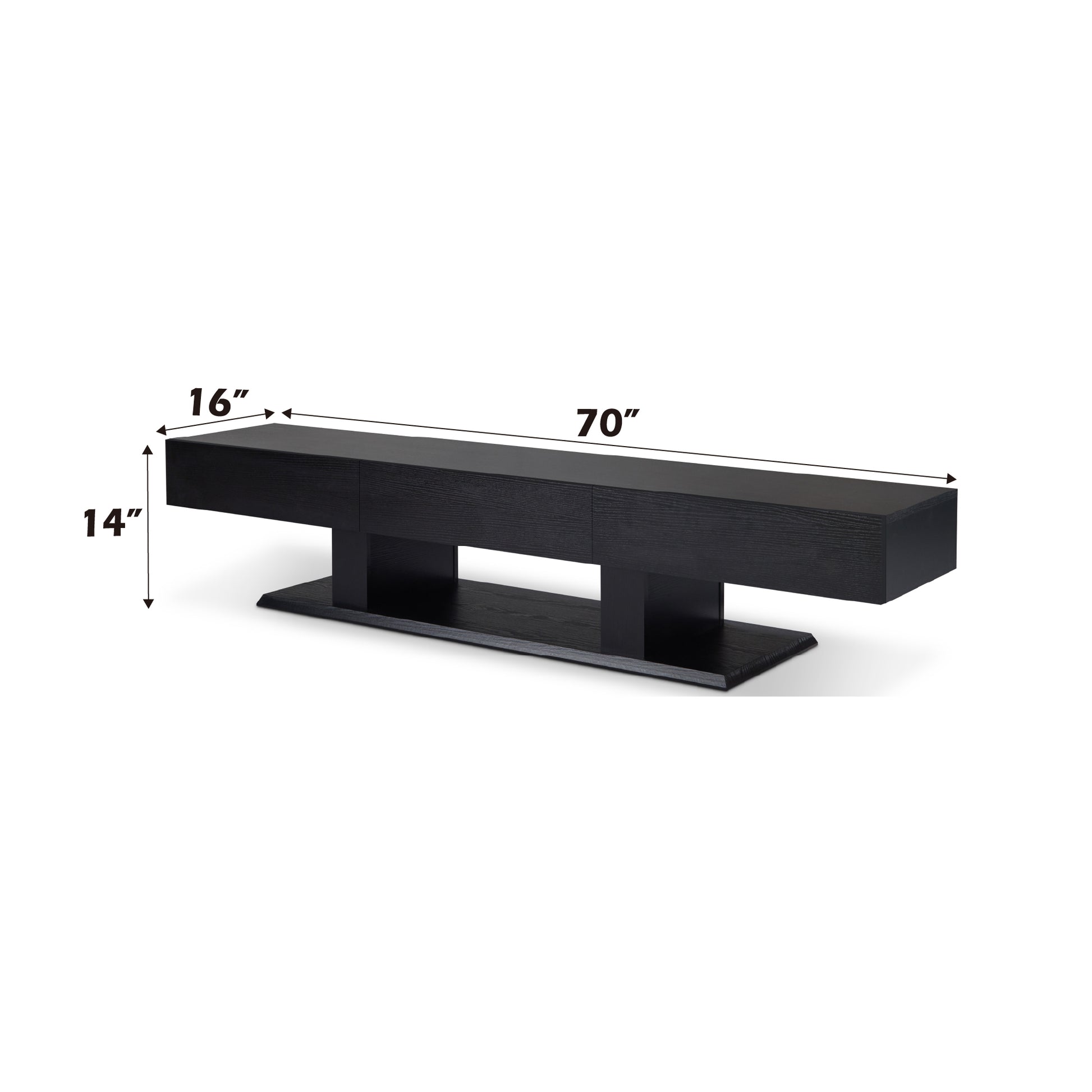 Follian Black Finish TV Stand FredCo